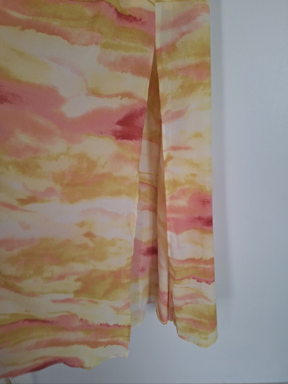 Lulu's Full Of Sunshine Strapless Watercolor Maxi Dress in Yellow & Pink Size M - Picture 5 of 14